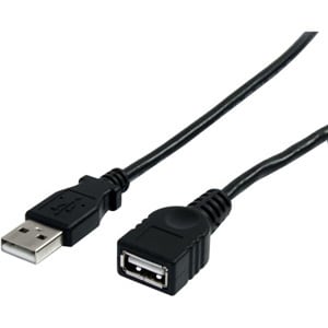 StarTech.com 1,8m (6 ft.) Black USB 2.0 Extension Cable A to A - M/F - 6ft USB 2.0 Extension Cable - 6ft USB male female C