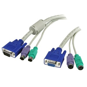 StarTech.com 1.8 m 3-in-1 PS/2 KVM Extension Cable - Extension Cable - Shielding
