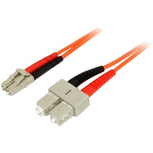 StarTech.com 1m Fiber Optic Cable - Multimode Duplex 50/125 - LSZH Fiber Jumper Cord - LC/SC - 3.2ft - 1 x LC Male Network