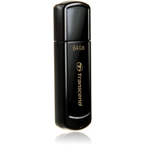 Transcend JetFlash 350 64 GB USB 2.0 Flash-Laufwerk - Schwarz - 15 MB/s Read Speed - 11 MB/s Write Speed - 30 Jahr(e) Gara