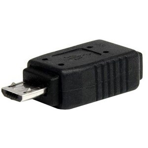 StarTech.com Adattatore Micro USB a Mini USB 2.0 M/F - Nickel Connettore - Nero