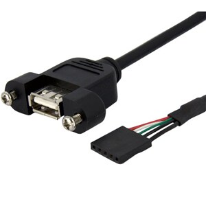StarTech.com 30cm USB 2.0 Blendenmontage Kabel - USA A auf Mainboard Pfostenstecker Buchse - Bu/Bu - Cable for Hauptplatin