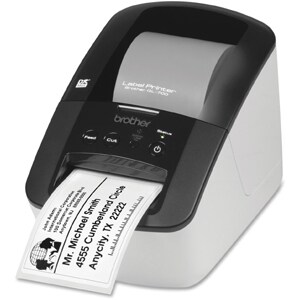Brother PocketJet QL-700 Desktop Direct Thermal Printer - Monochrome - Label Print - USB - With Cutter - White, Black - LE