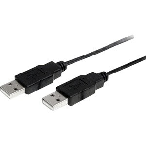 StarTech.com 2m USB 2.0 A to A Cable - M/M - USB - 2m - 1 Pack - 1 x Type A Male USB - 1 x Type A Male USB - Black