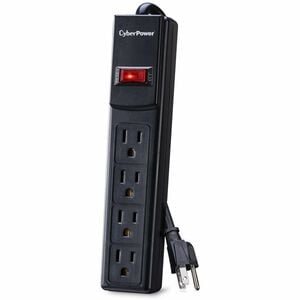 CyberPower CSB404 Essential 4-Outlets Surge Suppressor 4FT Cord - Plain Brown Boxes - 4 - 450 J - 125 V AC Input - 125 V A