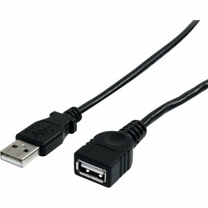 StarTech.com 3 ft Black USB 2.0 Extension Cable A to A - M/F - Cable for Peripheral Device, PC, MAC, Printer - First End: 