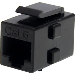 StarTech.com Cat 6 RJ45 Keystone Jack Network Coupler - F/F - 1 x RJ-45 Network Female - 1 x RJ-45 Network Female - Black