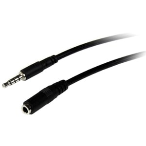 StarTech.com Câble d'extension de casque TRRS 4 positions 3,5 mm 1 m - M/F - Cable for Appareil Audio, Casque, Casque, iPh