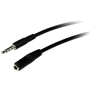 StarTech.com 1m 3,5-mm-4-Positions-TRRS-Headset-Verlängerungskabel - Stecker/Buchse - Cable for Audiogerät, Headset, Kopfh