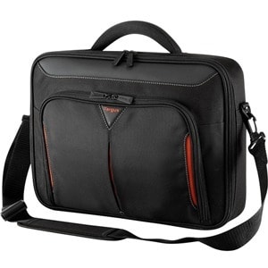 Targus Classic CN414EU Carrying Case for 33 cm (13") to 36.3 cm (14.3") Notebook - Black, Red - Poly, Polyester Body - Han