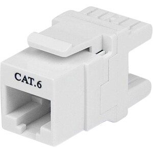 StarTech.com Jack Keystone Cat 6 180° - Jack a parete Cat6 Ethernet RJ45 bianco - Tipo 110 - Bianco