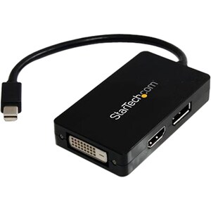 StarTech.com Travel A/V adapter - 3-in-1 Mini DisplayPort to DisplayPort DVI or HDMI converter - 1 x 20-pin Mini DisplayPo