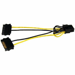 StarTech.com Adapter Cord - 15.24 cm - For PCI Express Card - SATA / PCI-E - 1 Each