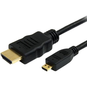 StarTech.com 1m High Speed HDMIÂ® Cable with Ethernet - HDMI to HDMI Micro - M/M - 1 x HDMI Male Digital Audio/Video - 1 x