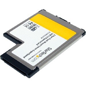StarTech.com 2 Port Flush Mount ExpressCard 54mm SuperSpeed USB 3.0 Card Adapter with UASP Support - 5Gbps - Add two flush