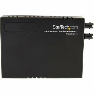 StarTech.com 10/100 Mbit/s Fast Ethernet Multimode ST LWL / Glasfaser Kupfer Medienkonverter - 2km - 2 Anschluss(e) - 1 x 