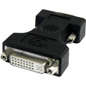 StarTech.com DVI-I to VGA Cable Adapter - Black - F / M - DVI I to VGA Adapter for Your VGA Monitor or Display (DVIVGAFMBK
