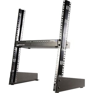 StarTech.com 2-Post 12U Desktop Server Rack, Open Frame 19in Network Rack, Small Home/Office Rack for AV / Studio / Data /