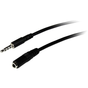 StarTech.com 1m 3.5mm 4 Position TRRS Headset Extension Cable - M/F - Cable for Audio Device, Headset, Headphone, iPhone, 