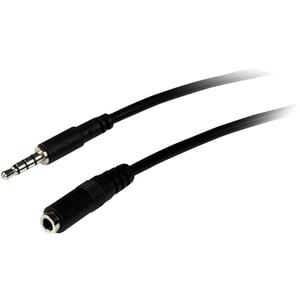 StarTech.com 2m 3.5mm 4 Position TRRS Headset Extension Cable - M/F - First End: 1 x Mini-phone Audio - Male - Second End: