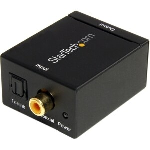 StarTech.com SPDIF Digital Coaxial or Toslink Optical to Stereo RCA Audio Converter - Black
