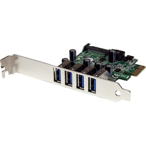 StarTech.com 4 Port PCI Express PCIe SuperSpeed USB 3.0 Controller Card Adapter with UASP - SATA Power - UASP Support - 4 
