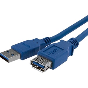 StarTech.com 1m Blue SuperSpeed USB 3.0 (5Gbps) Extension Cable A to A - M/F - Extend your SuperSpeed USB 3.0 cable by up 