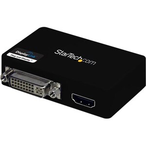StarTech.com USB 3.0 to HDMIÂ® and DVI Dual Monitor External Video Card Adapter - 1 x 9-pin Type B USB 3.0 USB Male - 1 x 