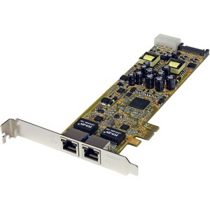 StarTech.com Carte Réseau PCI Express 2 ports Gigabit Ethernet RJ45 10/100/1000Mbps - POE/PSE - PCI Express - Realtek RTL8