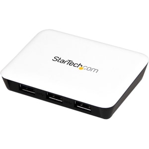 StarTech.com USB 3.0 to Gigabit Ethernet NIC Network Adapter with 3 Port Hub - White - 3 Total USB Port(s) - 3 USB 3.0 Por