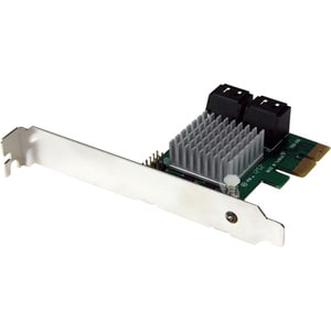 StarTech.com 4 Port PCI Express 2.0 SATA III 6Gbps RAID Controller Card with HyperDuo SSD Tiering - RAID Supported - JBOD,