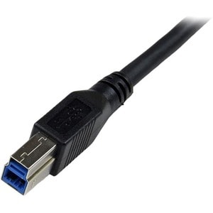 StarTech.com 1m USB 3.0 SuperSpeed Kabel A auf B rechts gewinkelt - Schwarz - Cable for Notebook, Netzwerkgerät, Drucker, 