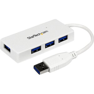 StarTech.com Hub Mini USB 3.0 SuperSpeed a 4 porte portatile - Bianco - 4 Total USB Port(s) - 4 USB 3.0 Port(s) - PC, Mac