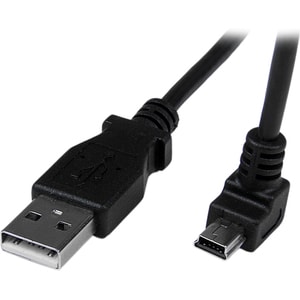 StarTech.com 2m Mini USB Cable - A to Down Angle Mini B - Cable for Digital Camera, Hard Drive, Cellular Phone, GPS Receiv