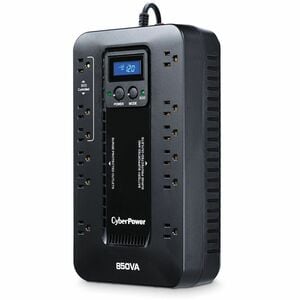 CyberPower UPS Systems EC850LCD Ecologic -  Capacity: 850 VA / 510 W - Compact - 8 Hour Recharge - 2.30 Minute Stand-by - 