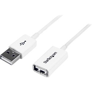 StarTech.com 1m White USB 2.0 Extension Cable A to A - M/F - Cable for Peripheral Device - First End: 1 x 4-pin USB 2.0 Ty