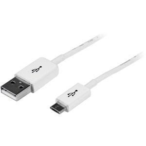 StarTech.com 0.5m White Micro USB Cable - A to Micro B - Cable for Cellular Phone, Camera, Hard Drive, Tablet PC - First E