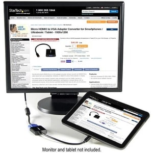 StarTech.com Adattatore convertitore Micro HDMI® a VGA per smartphone/ultrabook/tablet - 1920x1200 - Nero
