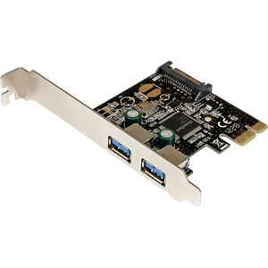 StarTech.com 2 Port PCI Express PCIe SuperSpeed USB 3.0 Controller Card w/ SATA Power - Dual Port PCI Express USB 3 Adapte