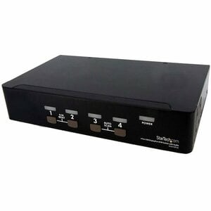 StarTech.com 4 Port USB DisplayPort KVM Switch with Audio - 4 Computer(s) - 1 Local User(s) - WQXGA - 3840 x 2400 - 8 x US