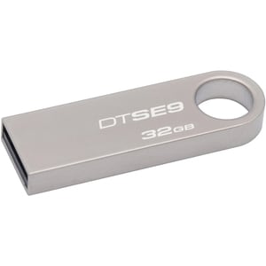 Kingston 32GB DataTraveler SE9 USB 2.0 Flash Drive - 32 GB - USB 2.0 - Silver - 1 / Pack