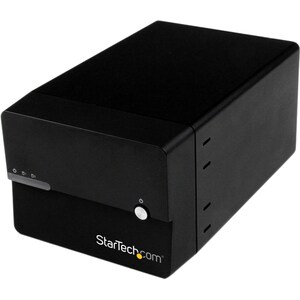 StarTech.com USB 3.0 eSATA Dual 3.5â€ SATA III Hard Drive External RAID Enclosure w/ UASP and Fan â€" Black - USB 3.0 Typ