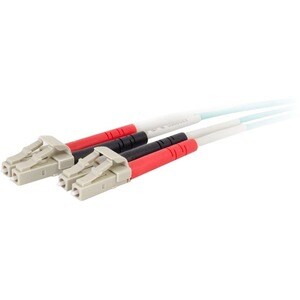 C2G 12m LC-LC 50/125 Duplex Multimode OM4 Fiber Cable - Aqua - 40ft - 12m LC-LC 50/125 Duplex Multimode OM4 Fiber Cable - 