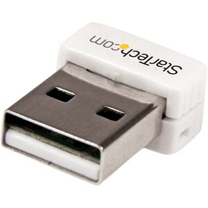 StarTech.com USB 150Mbps Mini Wireless N Network Adapter - 802.11n/g 1T1R USB WiFi Adapter - White - Add high-speed Wirele