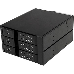 StarTech.com Scheda backplane per rack portatili hot-swap trayless in alluminio 3 alloggiamenti per SAS II/SATA III 3,5"- 