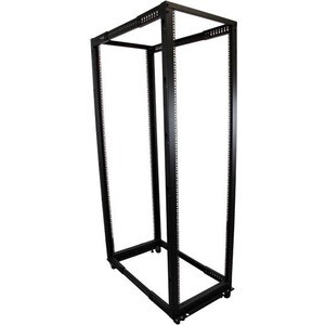 StarTech.com 42U Adjustable Depth Open Frame 4 Post Server Rack Cabinet - Flat Pack w/ Casters, Levelers and Cable Managem