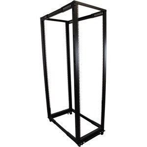 StarTech.com 4-Pfosten 42 HE Mobiles Open Frame Serverrack, 19" Netzwerk Rack, Rack für AV/IT; Rollen, Nivellierfüße oder 