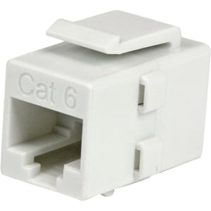 StarTech.com Cat 6 RJ45 Keystone Jack - Cat6 Netzwerkkoppler - RJ 45 Netzwerk Kuplung - Buchse/Buchse - Weiß - Weiß