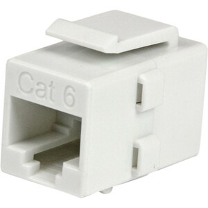 StarTech.com White Cat 6 RJ45 Keystone Jack Network Coupler F/F - RJ45 Coupler - Cat6 Coupler - F/F Cat6 Keystone Jack Whi