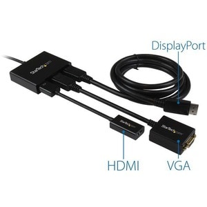 StarTech.com 3-Port Multi Monitor Adapter - DisplayPort 1.2 MST Hub to Dual 4K 30Hz & 1x 1080p - Video Splitter for Extend